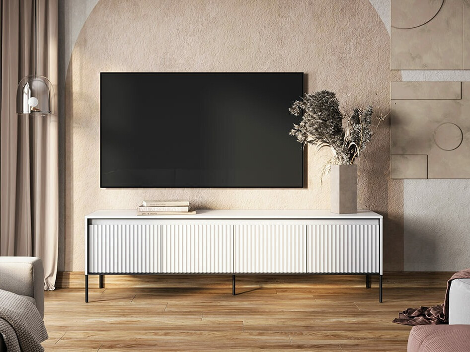 Mueble TV Fernolu 105 (Blanco + Negro)