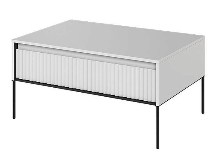 Mesa de centro Fernolu 110 (Blanco + Negro)