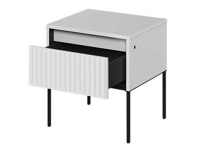 Mesilla de noche Fernolu 111 (Blanco + Negro)