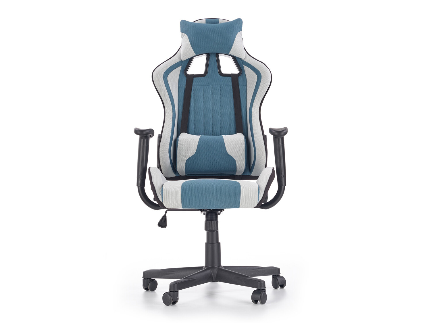 Silla de juego Houston 1489 (Gris claro + Turquesa)