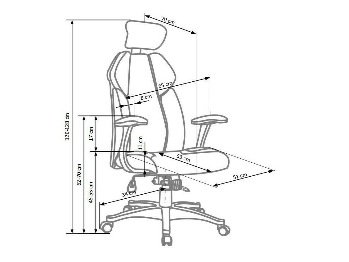 Silla de oficina Houston 1492 (Gris + Negro)