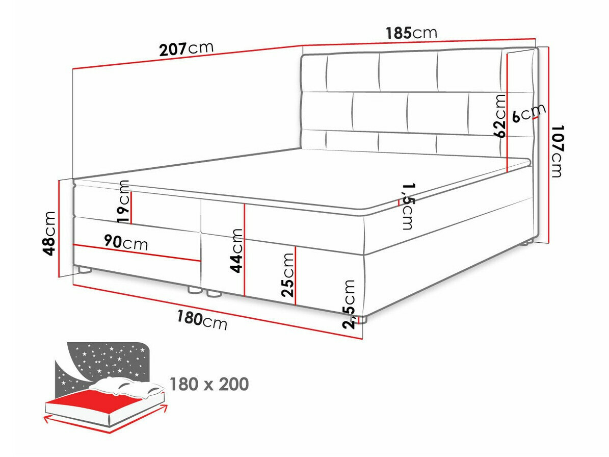 Cama continental Memphis 103 (Itaka 10)