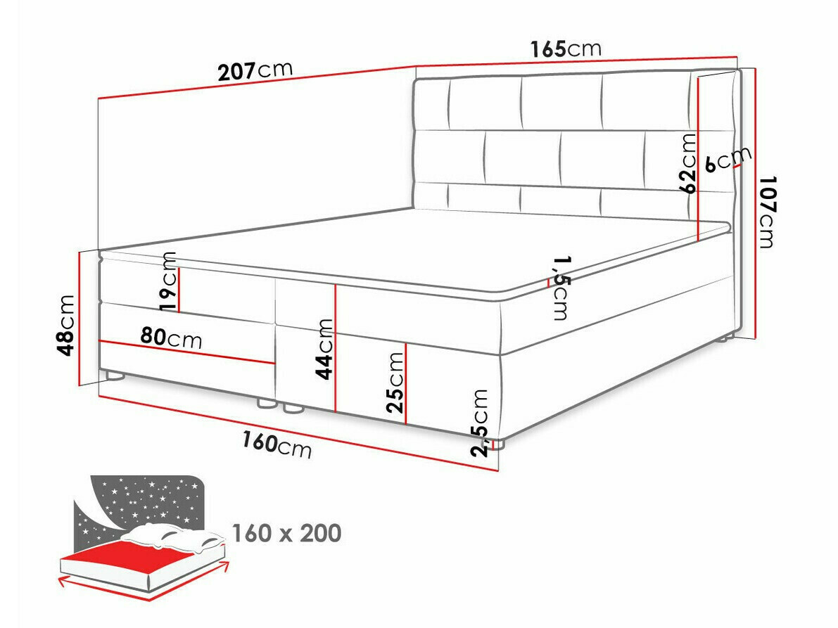 Cama continental Memphis 103 (Itaka 27)