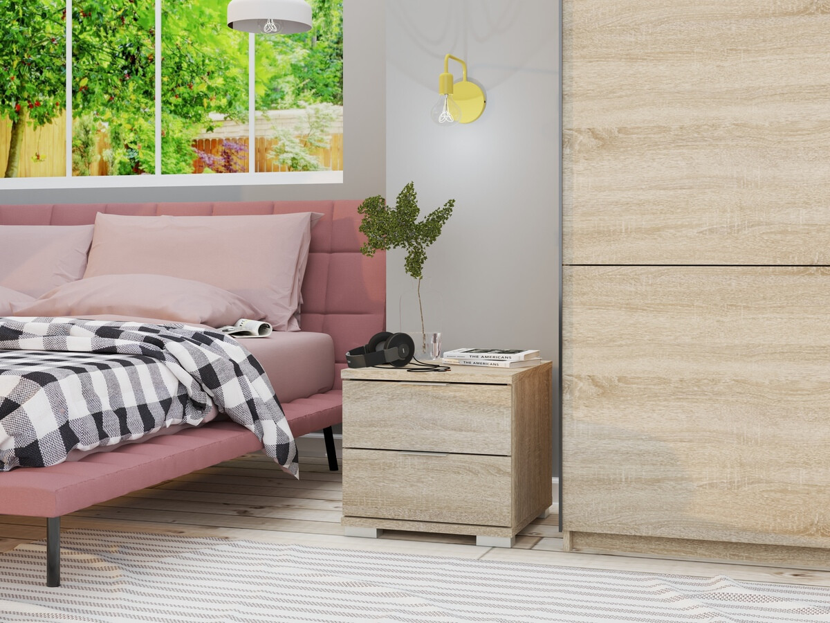 Mesilla de noche Bristol 177 (Roble Sonoma)