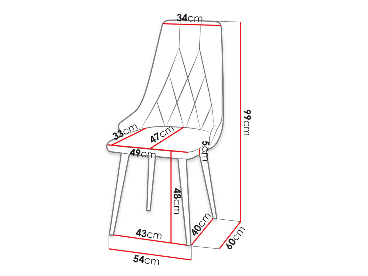 Silla Racine 112 (Negro + Magic Velvet 2216)