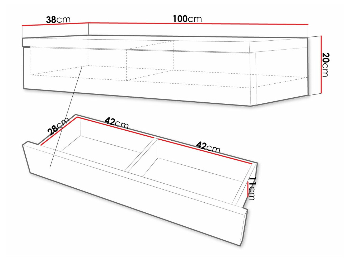 Tocador Delpher (Blanco + Blanco brillante)