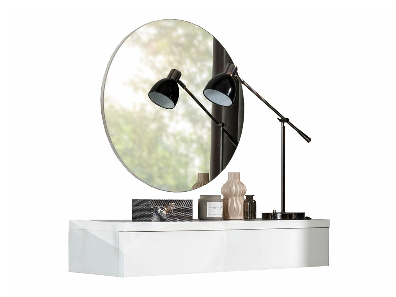 Tocador Delpher I (Blanco + Blanco brillante)