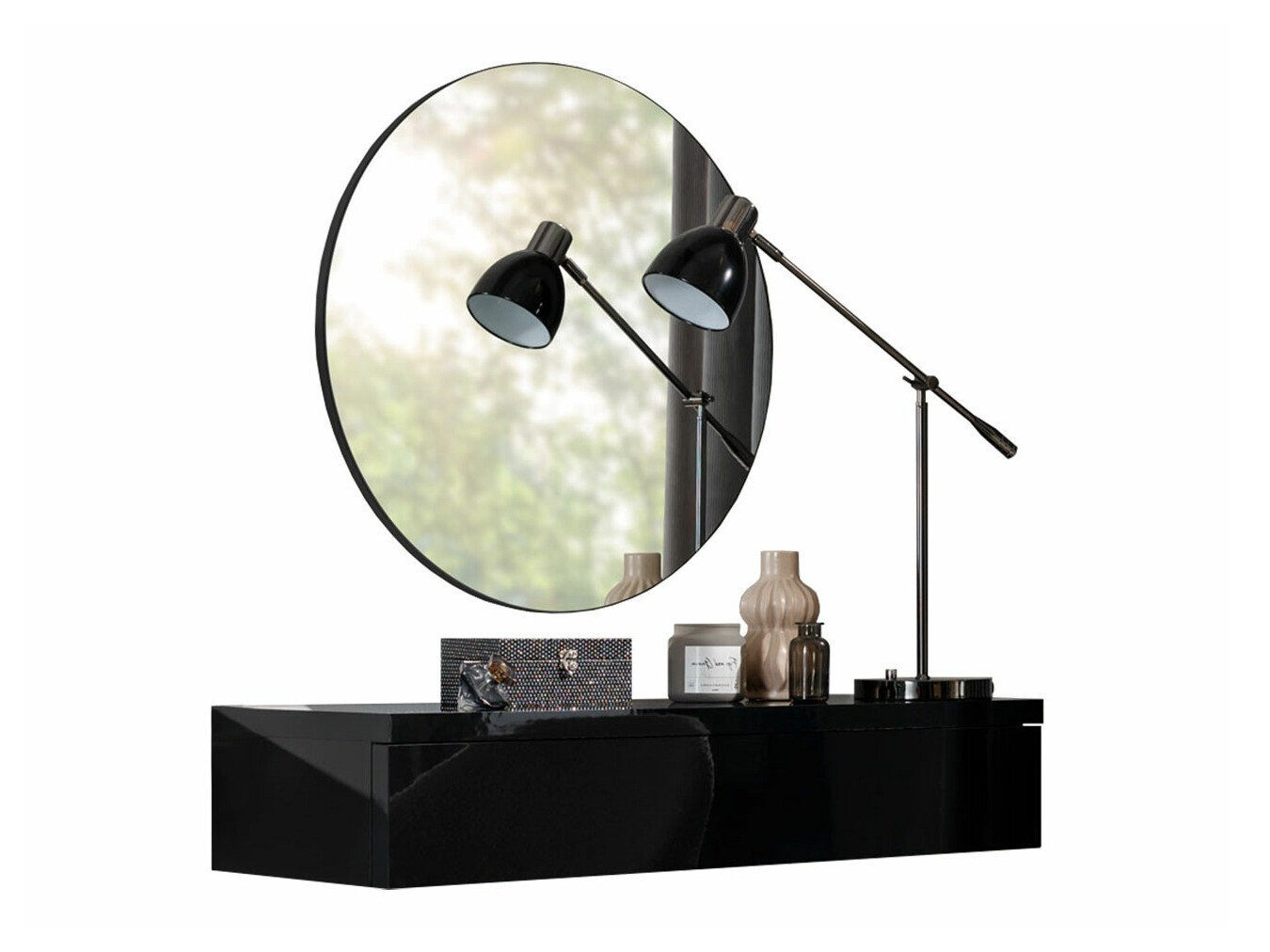 Tocador Delpher I (Negro + Negro brillante)