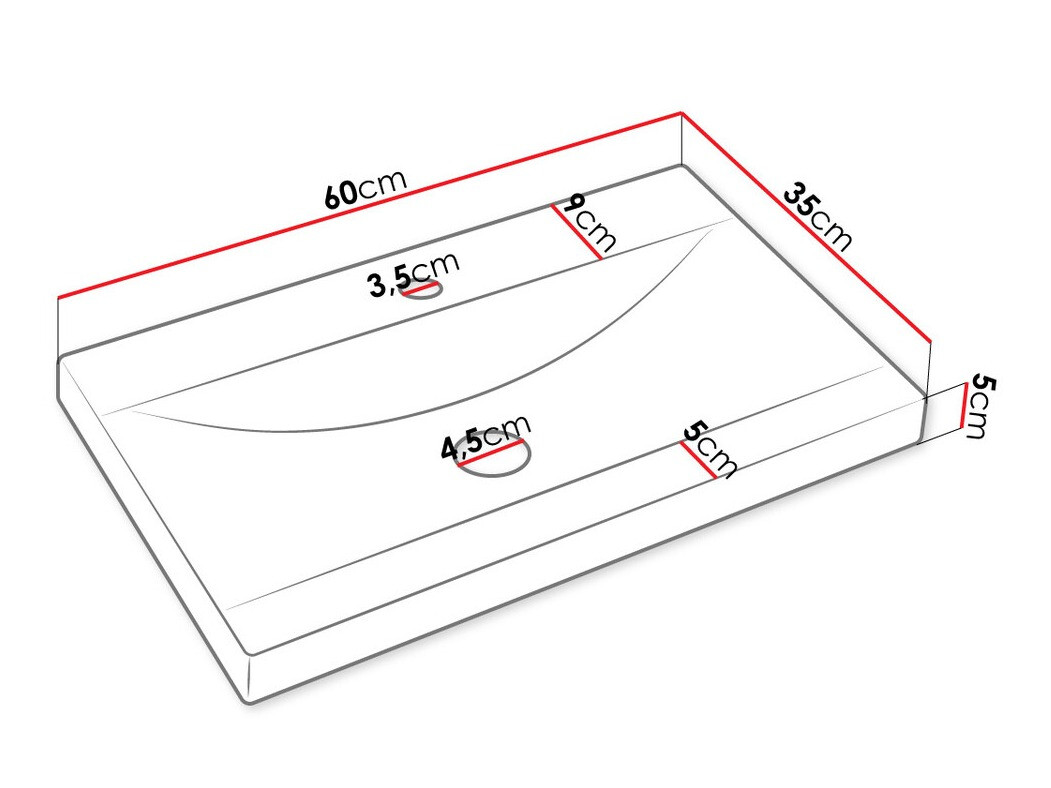 Conjunto de mueble de baño Comfivo Delphinus (Blanco)