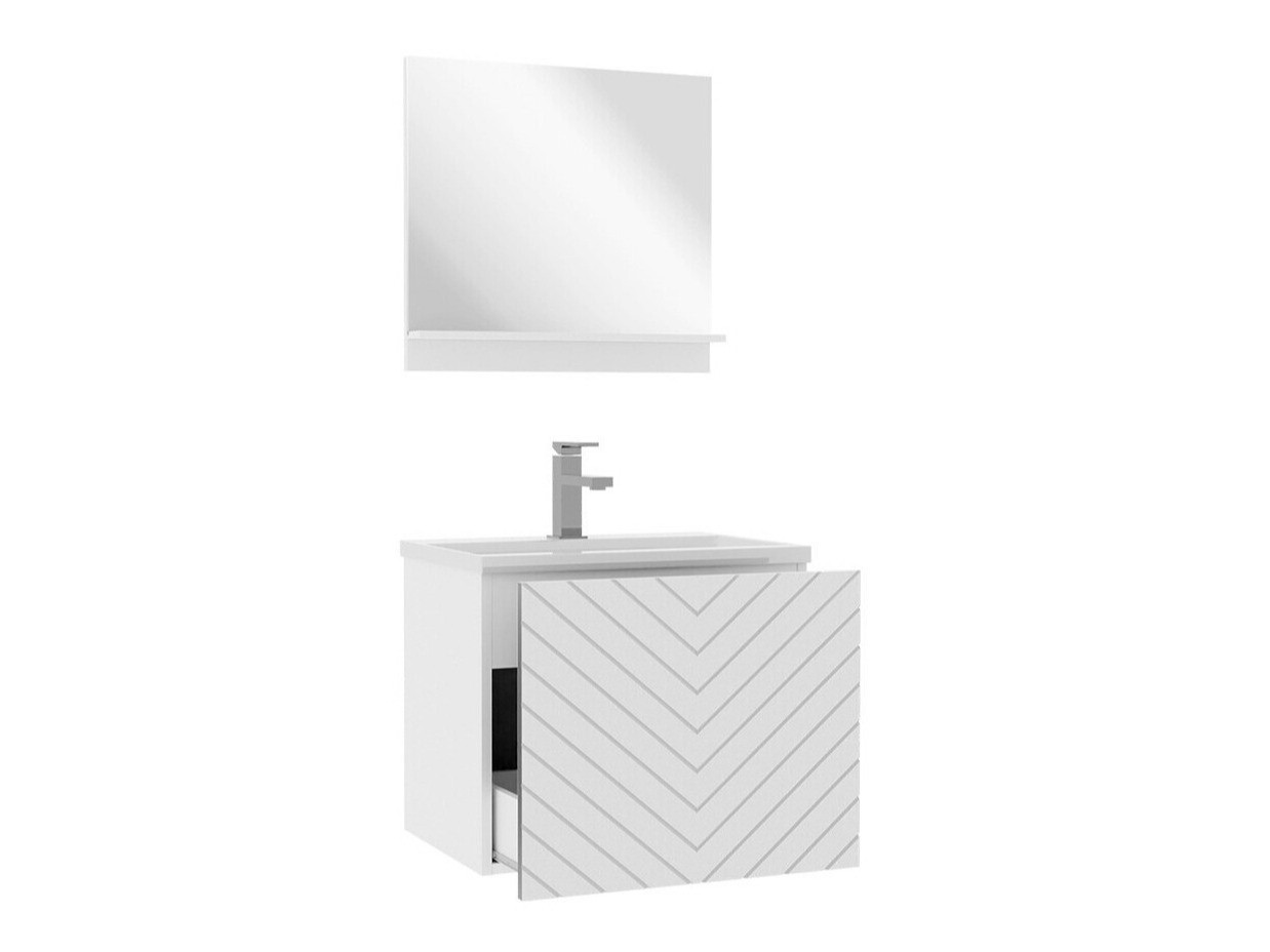 Conjunto de mueble de baño Comfivo Delphinus (Blanco)