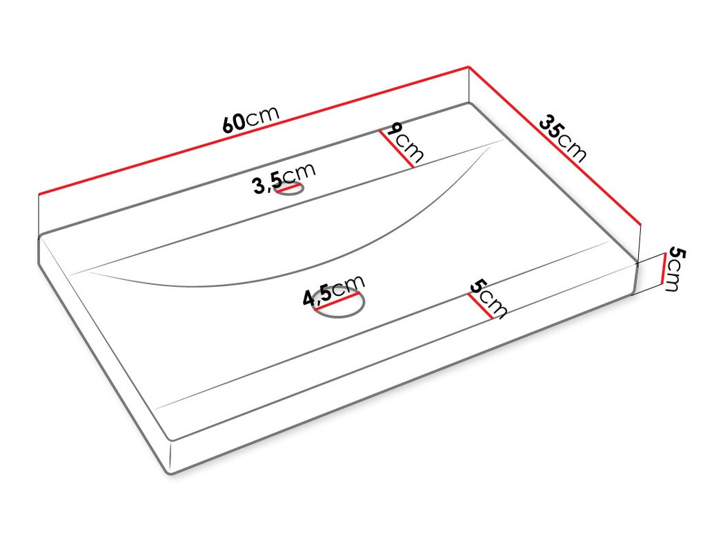 Conjunto de mueble de baño Comfivo Livciro 101 (Blanco)