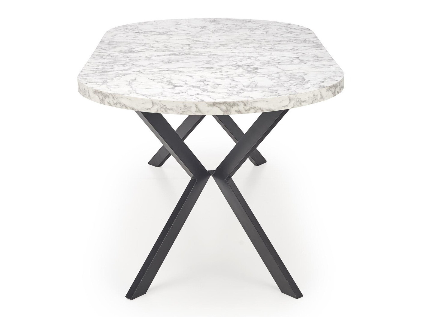 Mesa Houston 1495 (Mármol blanco + Negro)