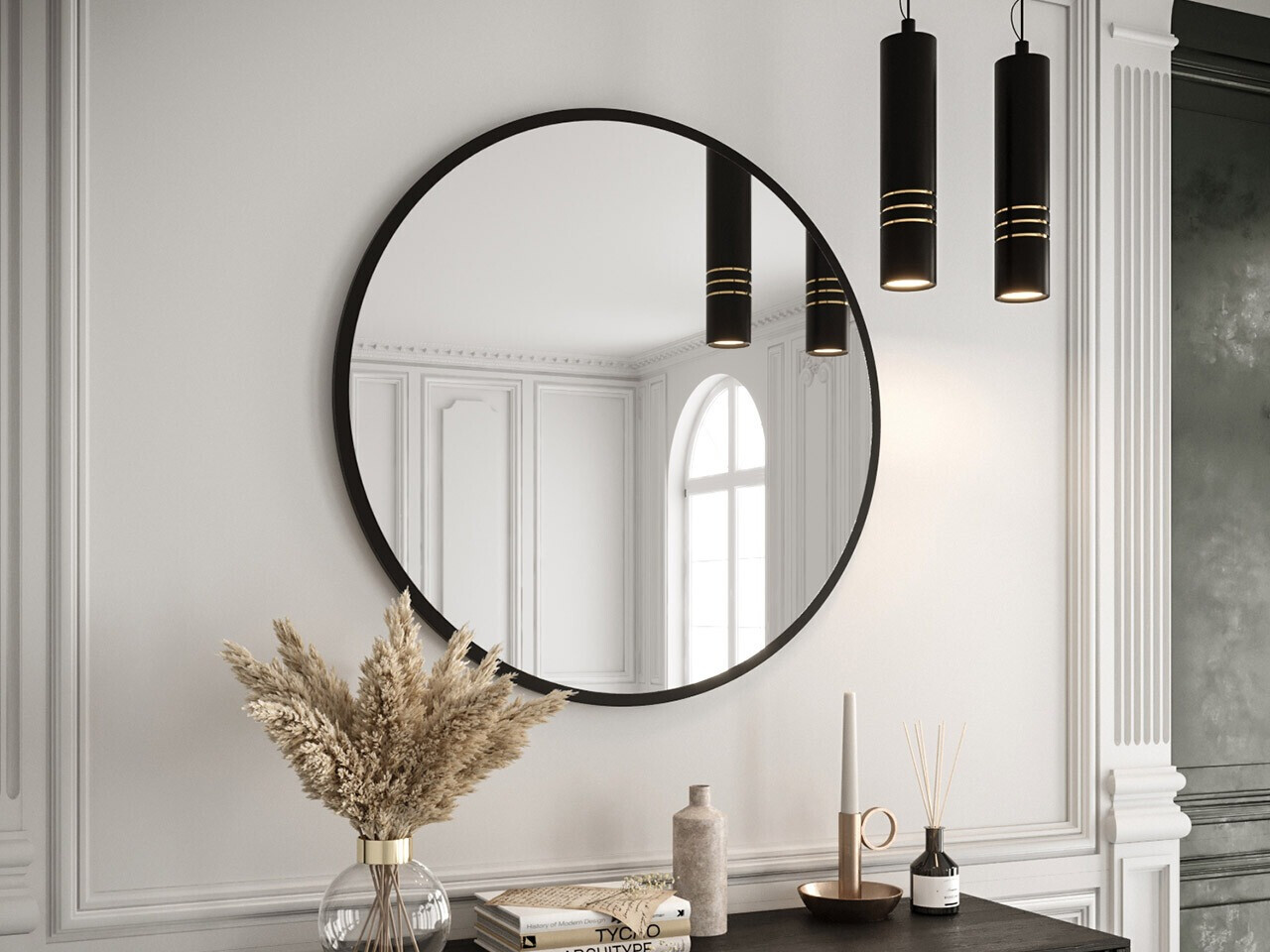 Espejo Hartford E113 (Negro)