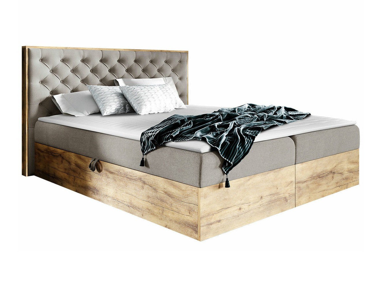Cama continental Baltimore 182 (Roble wotan + Faro 20)