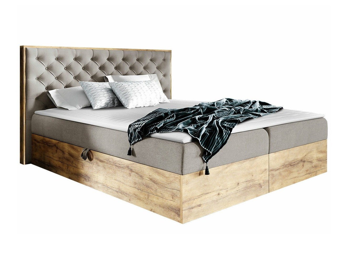 Cama continental Baltimore 182 (Roble wotan + Faro 20)