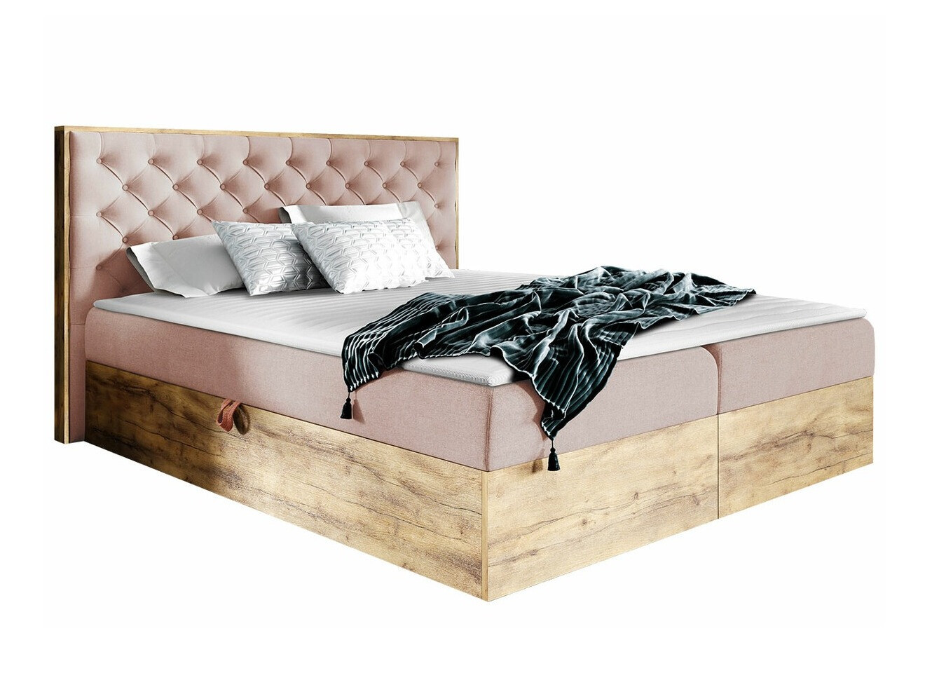 Cama continental Navis I (Roble wotan + Faro 14)