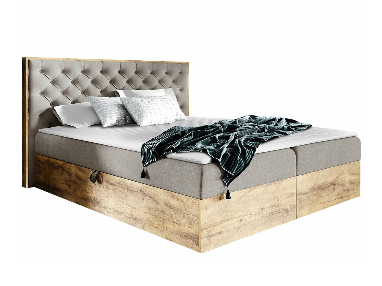 Cama continental Navis I (Roble wotan + Faro 20)