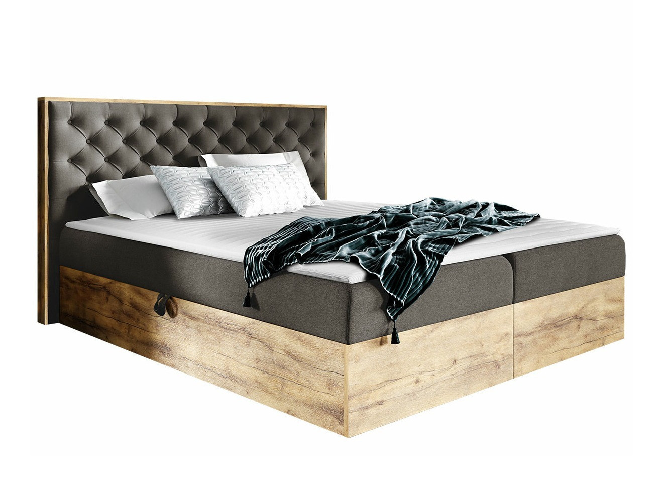 Cama continental Navis I (Roble wotan + Faro 5)