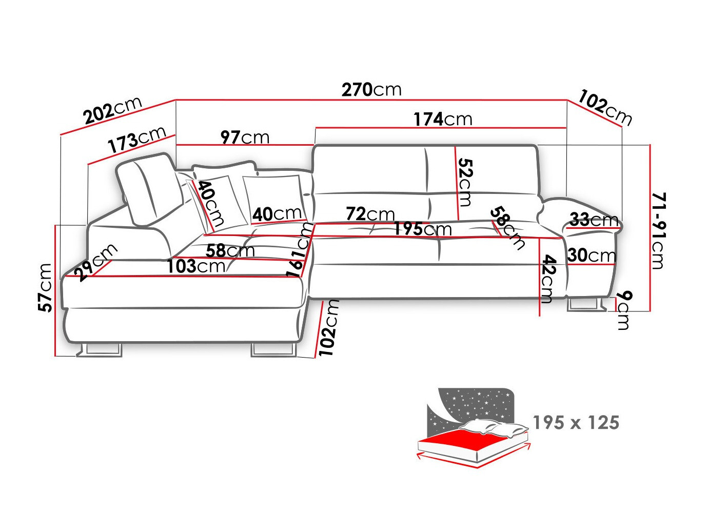 Sofá rinconero Comfivo Ruta I (Poso 39)