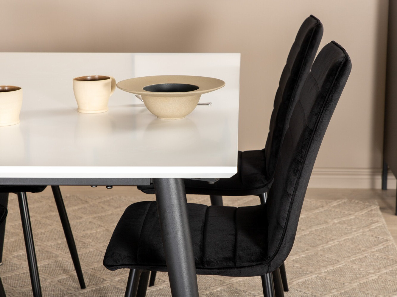 Conjunto de mesas y sillas para comedor Dallas 2733 (Negro)