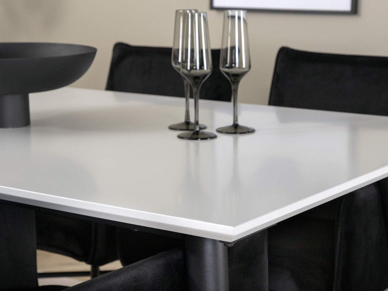 Conjunto de mesas y sillas para comedor Dallas 2734 (Negro)