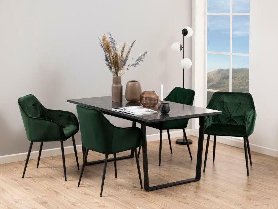 Mesa Norsica 591 (Mármol negro + Negro)