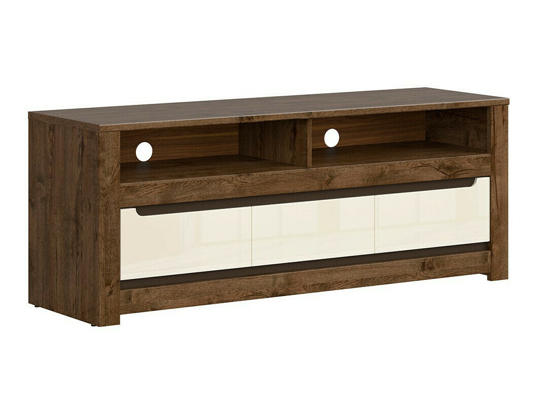 Mueble TV Ophevaru 108 (Crema brillante + April roble)