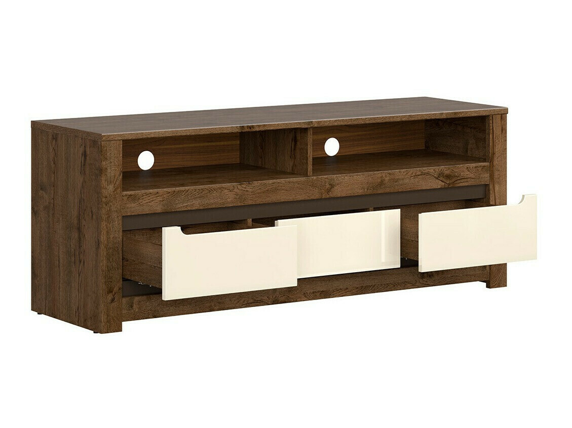 Mueble TV Ophevaru 108 (Crema brillante + April roble)