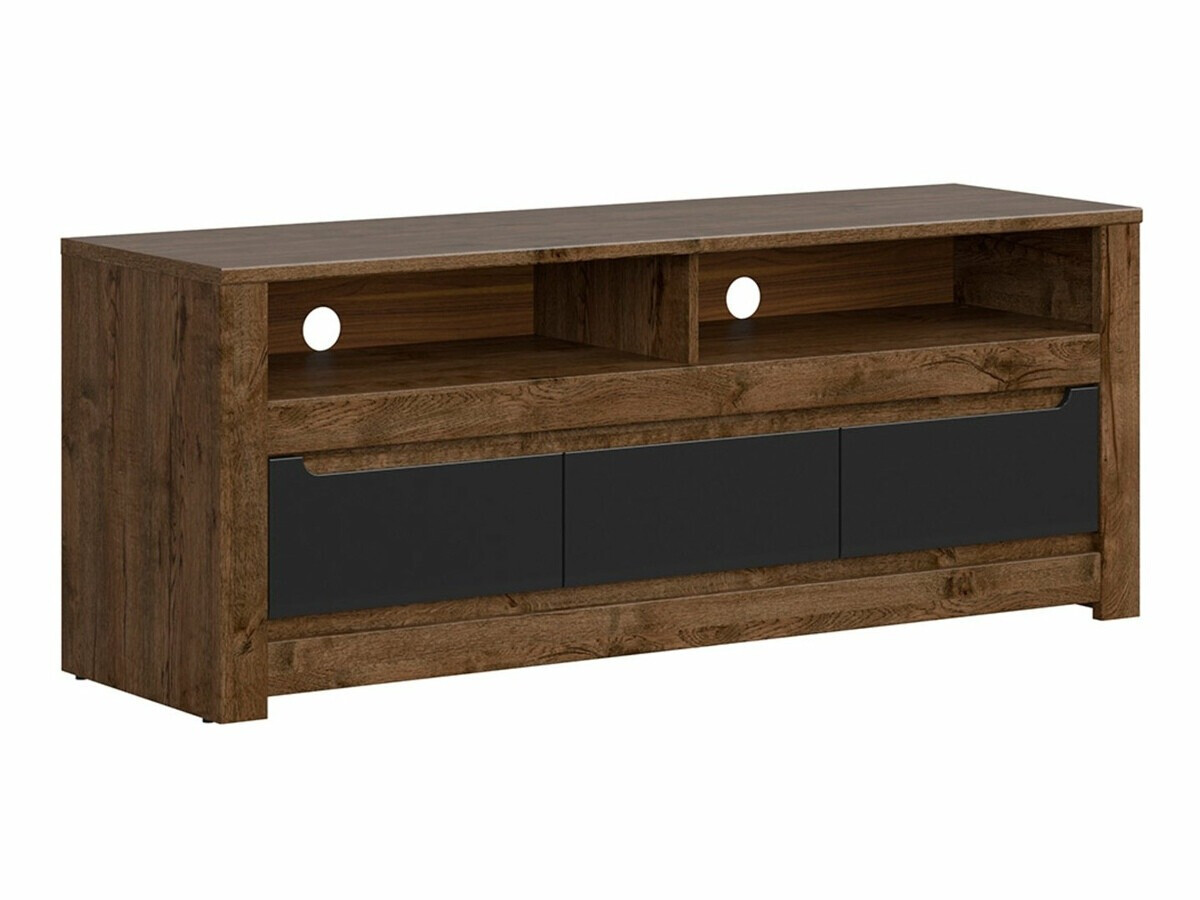 Mueble TV Ophevaru 108 (Negro mate + April roble)