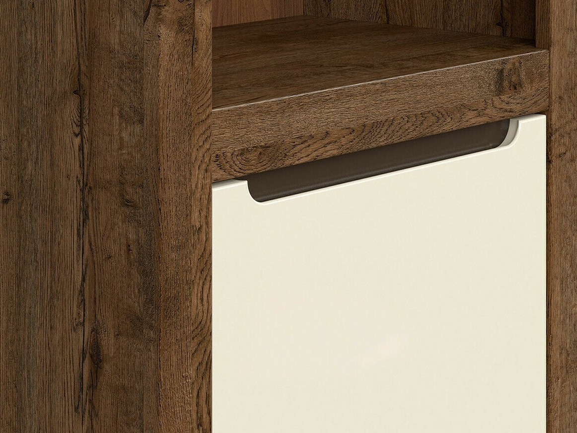 Armario Ophevaru 109 (Crema brillante + April roble)