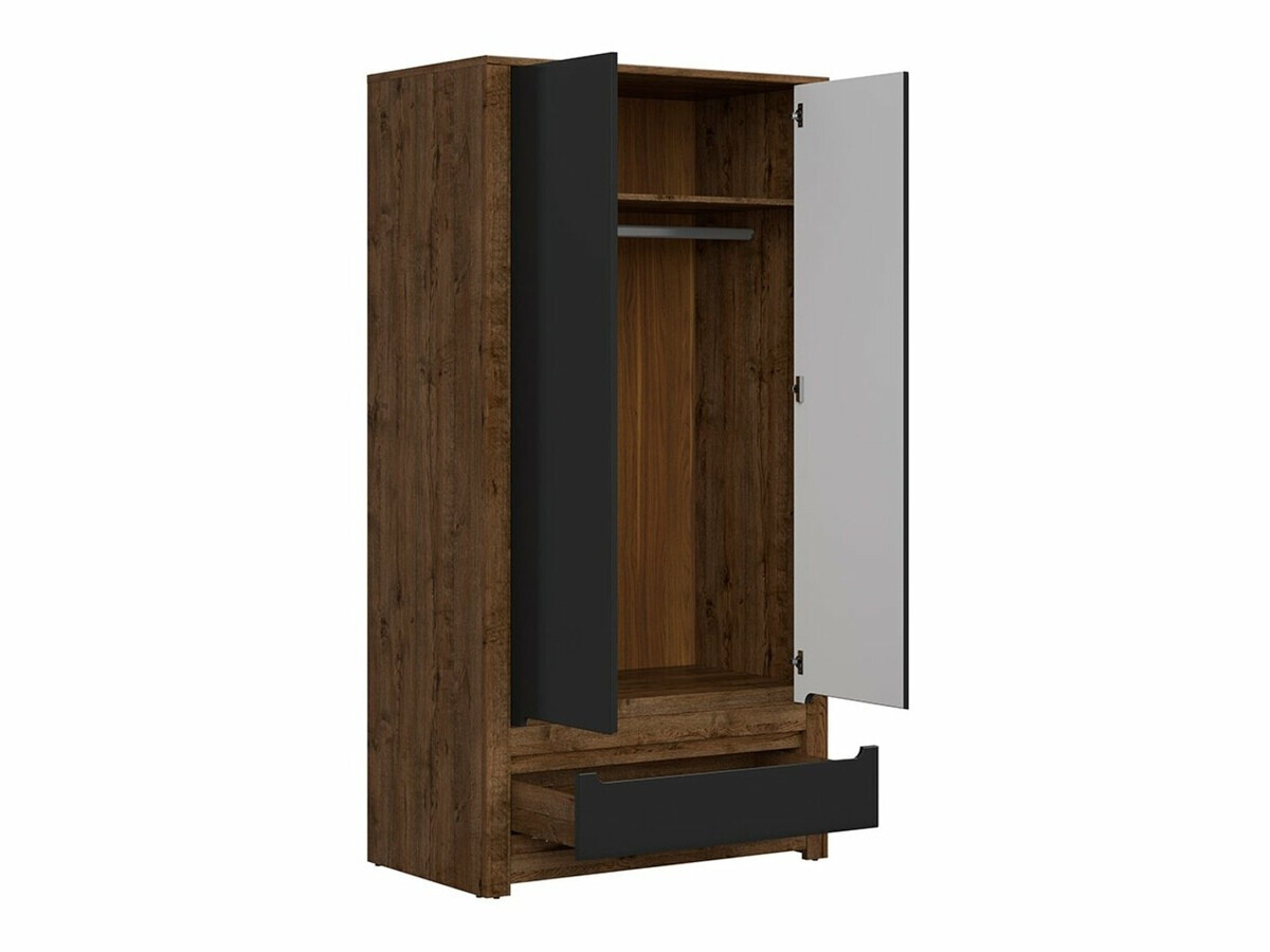 Armario Ophevaru 109 (Negro mate + April roble)
