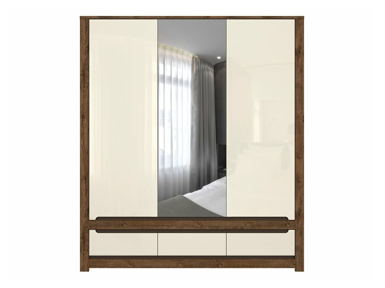 Armario Ophevaru 114 (Crema brillante + April roble)