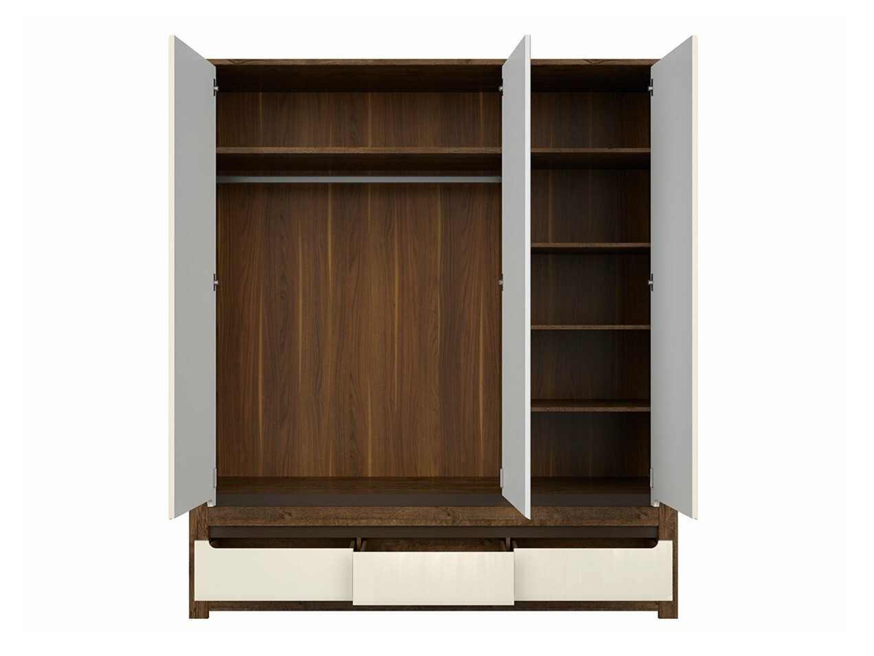 Armario Ophevaru 114 (Crema brillante + April roble)