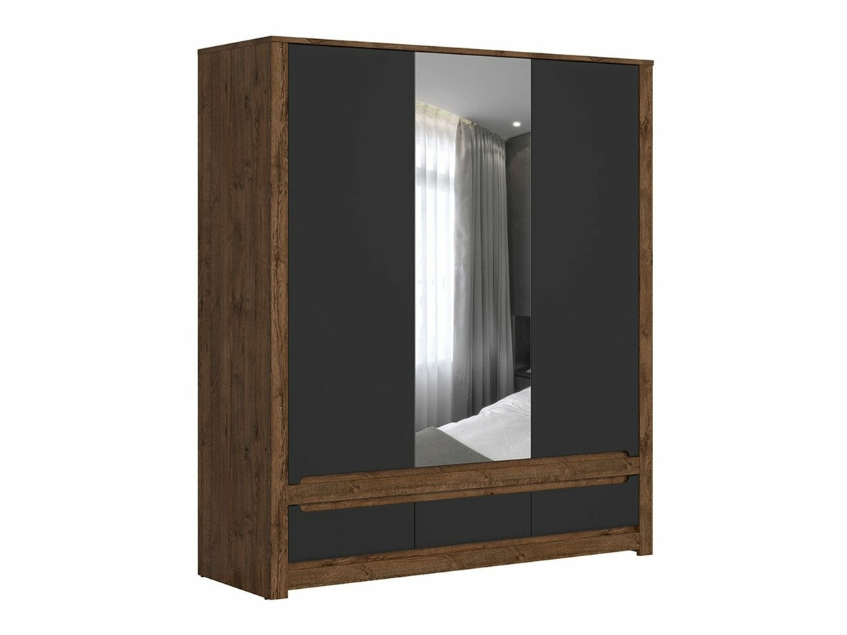 Armario Ophevaru 114 (Negro mate + April roble)