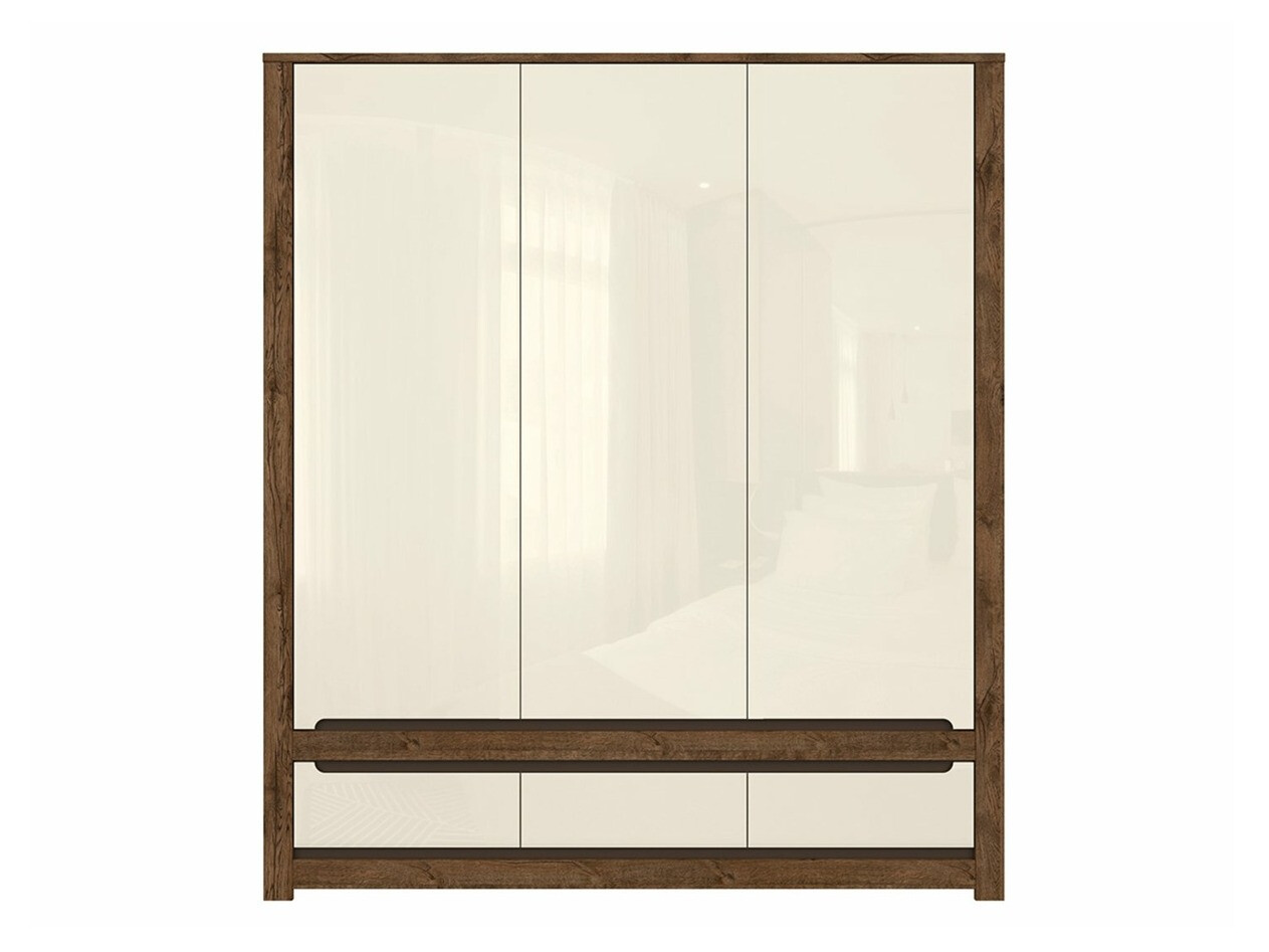 Armario Ophevaru 119 (Crema brillante + April roble)