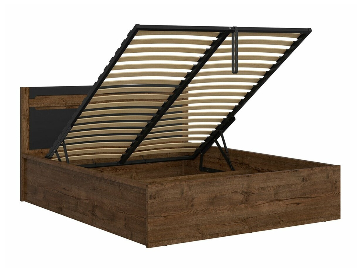 Cama Ophevaru 116 (Negro mate + April roble)