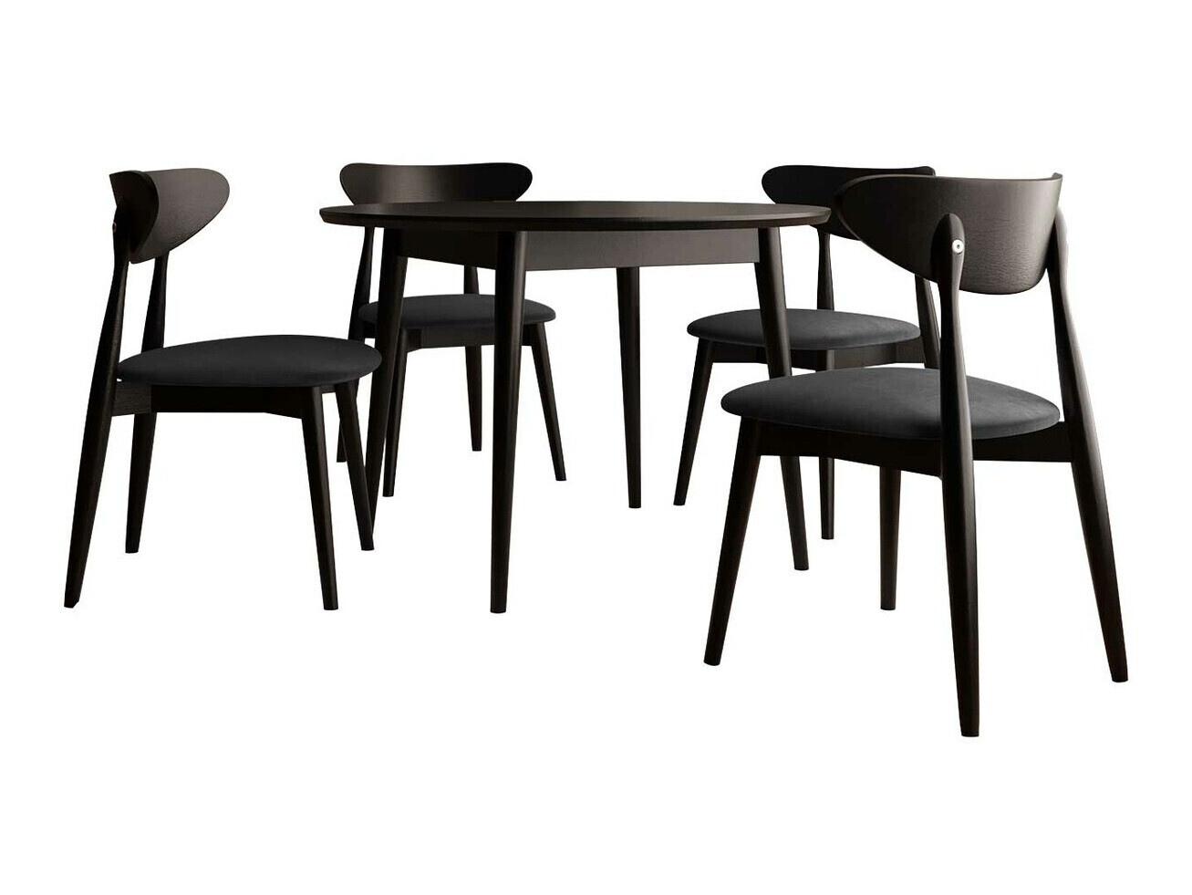Conjunto de mesas y sillas para comedor Racine 134 (Negro)