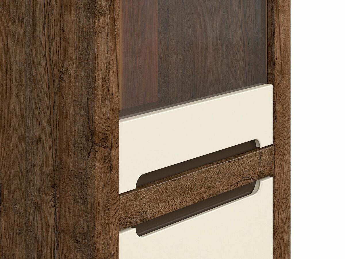 Estantería Ophevaru 105 (Crema brillante + April roble)