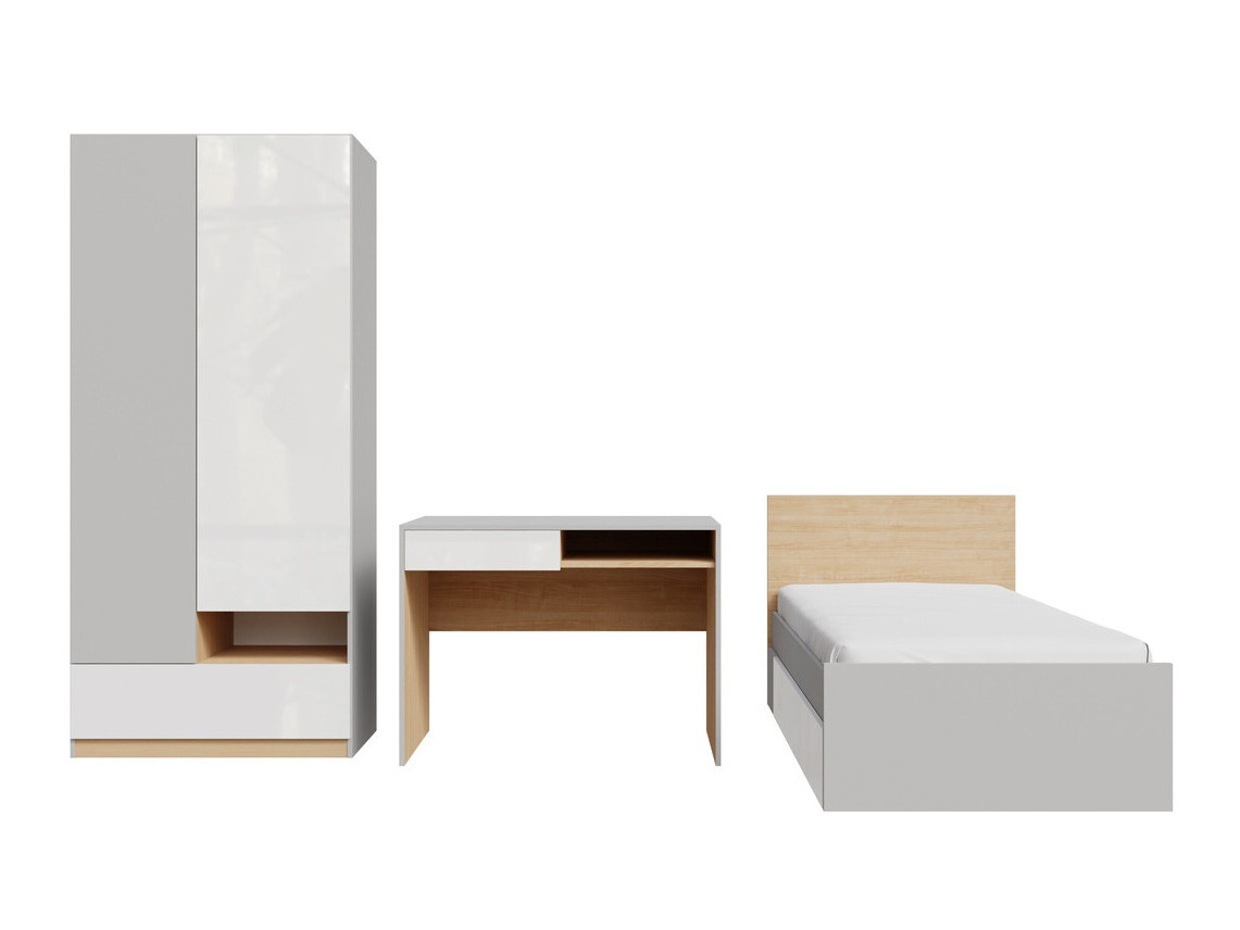 Conjuntos de muebles Nuevaru 118 (Blanco brillante)