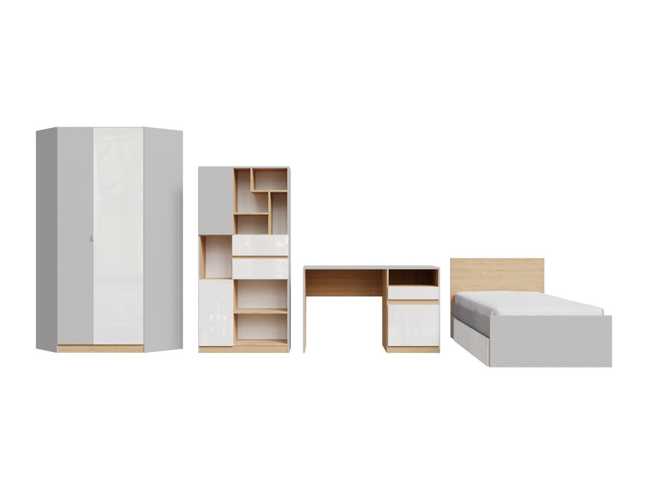 Conjuntos de muebles Nuevaru 120 (Blanco brillante)