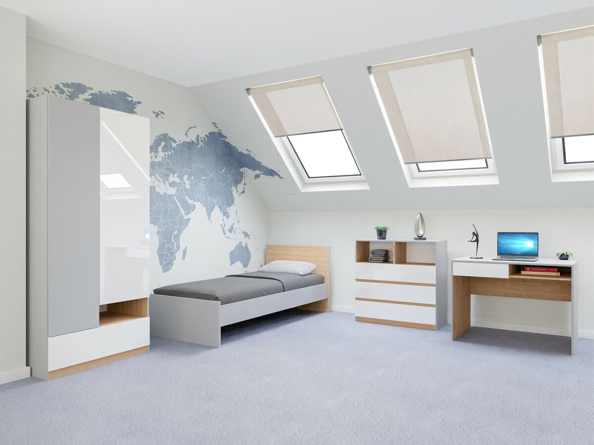 Juego de muebles Nuevaru 118 (Blanco brillante)