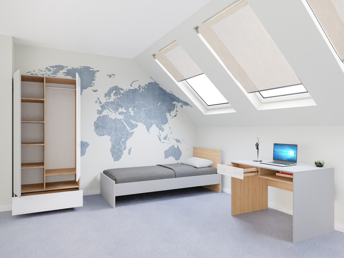 Juego de muebles Nuevaru 118 (Blanco brillante)