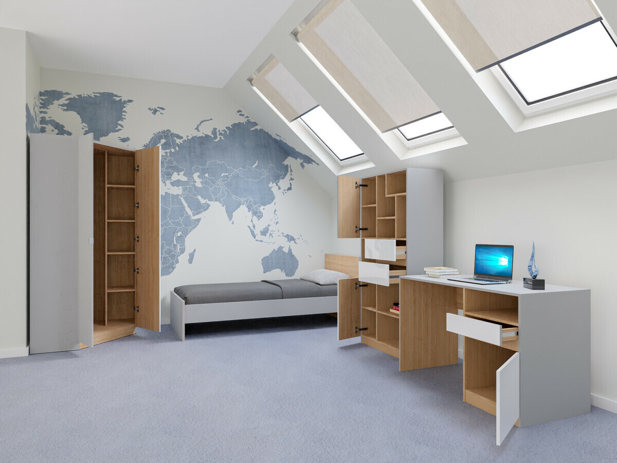 Juego de muebles Nuevaru 120 (Blanco brillante)