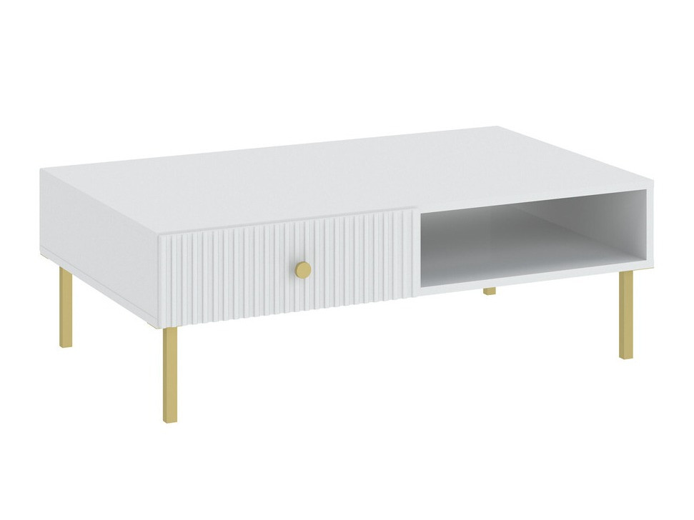 Mesa de centro Etliva 103 (Blanco + Dorado)