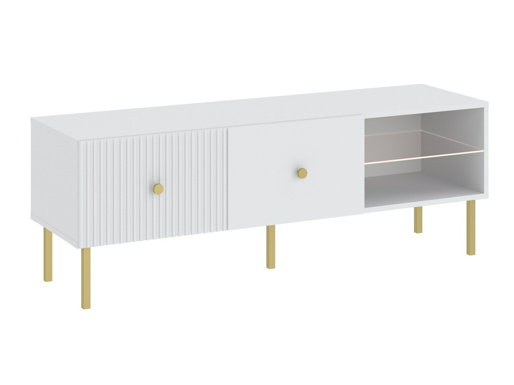 Mueble TV Etliva 104 (Blanco + Dorado)