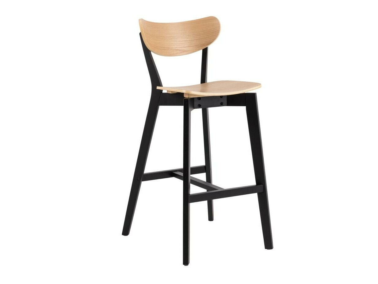 Silla de barra Norsica 736 (Negro + Luminoso madera)