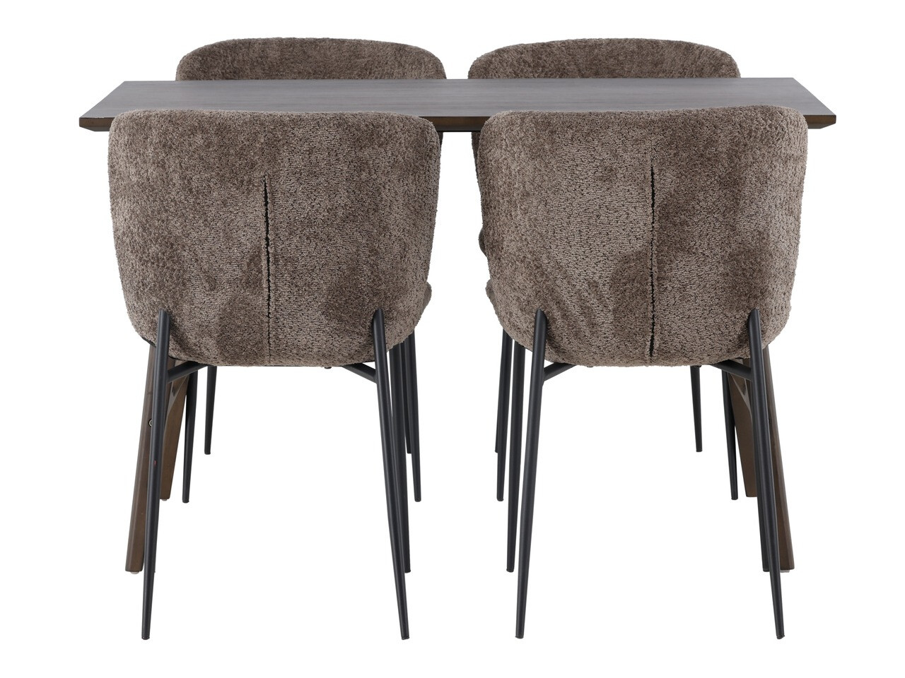 Conjunto de mesas y sillas para comedor Dallas 4114 (Gris oscuro + Negro)