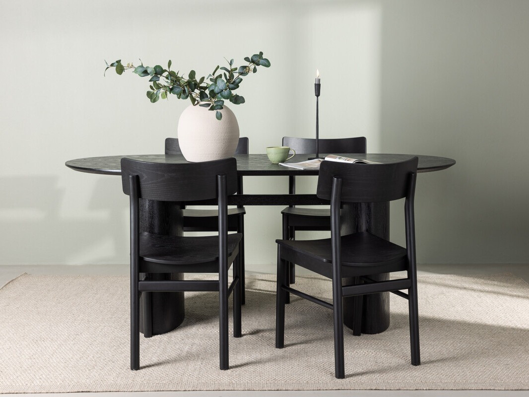 Conjunto de mesas y sillas para comedor Dallas 4119 (Negro)