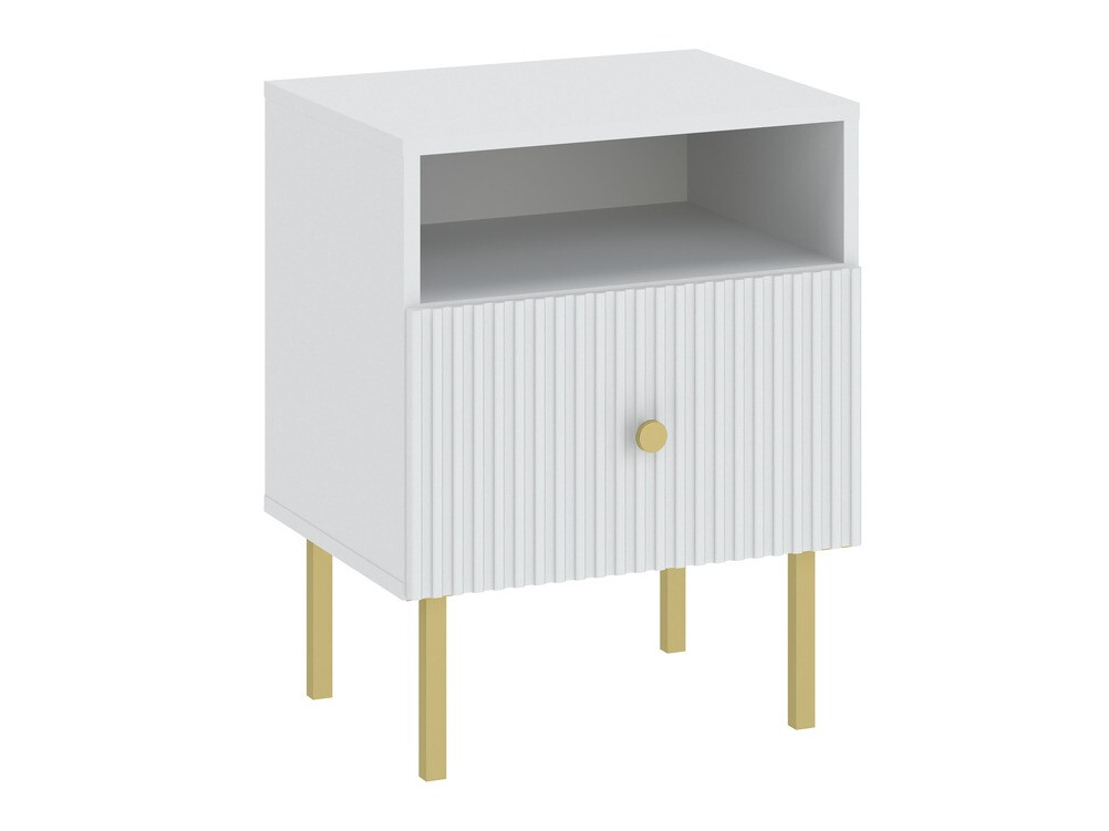 Mesilla de noche Etliva 106 (Blanco + Dorado)