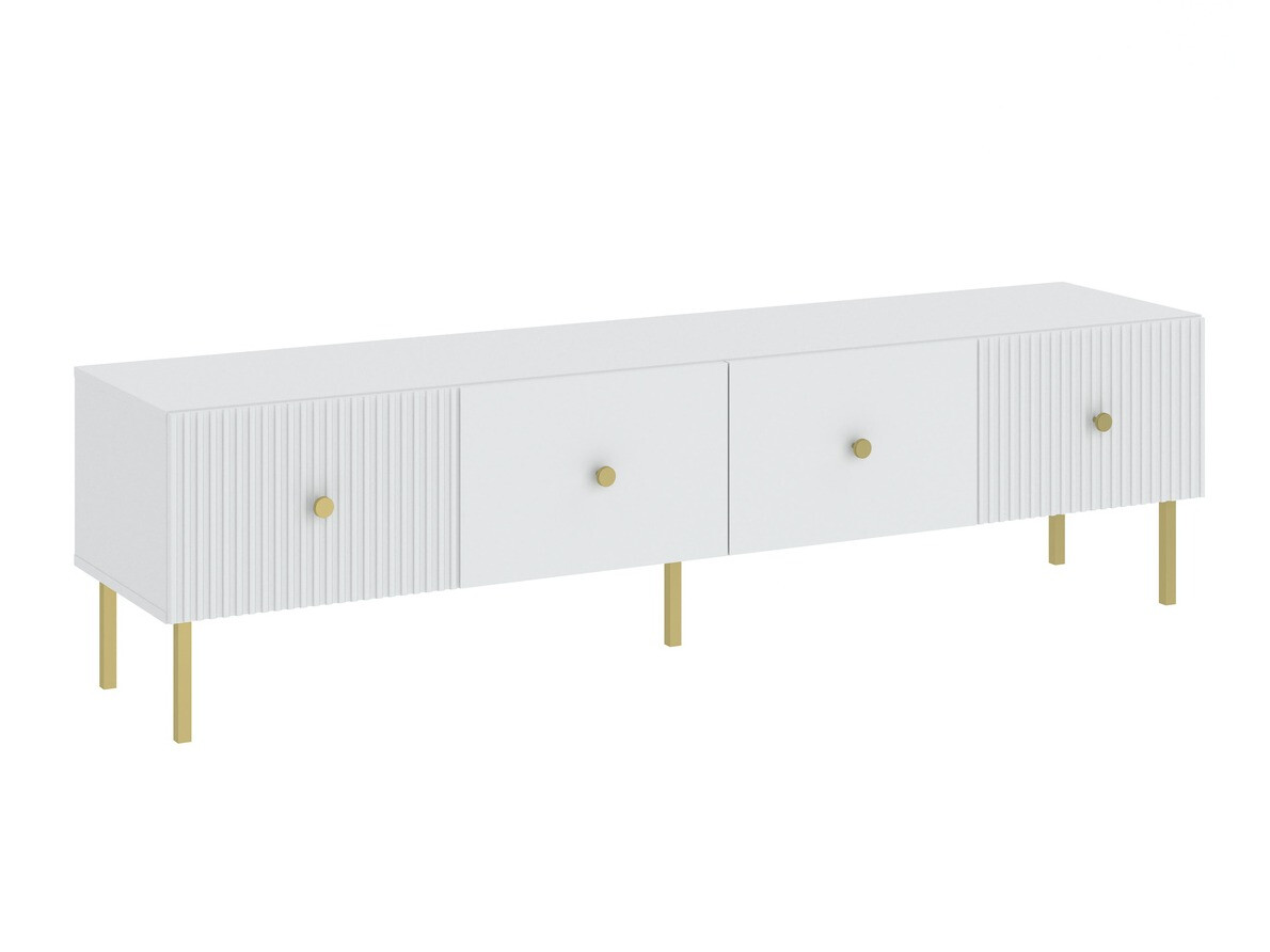 Mueble TV Etliva 105 (Blanco + Dorado)